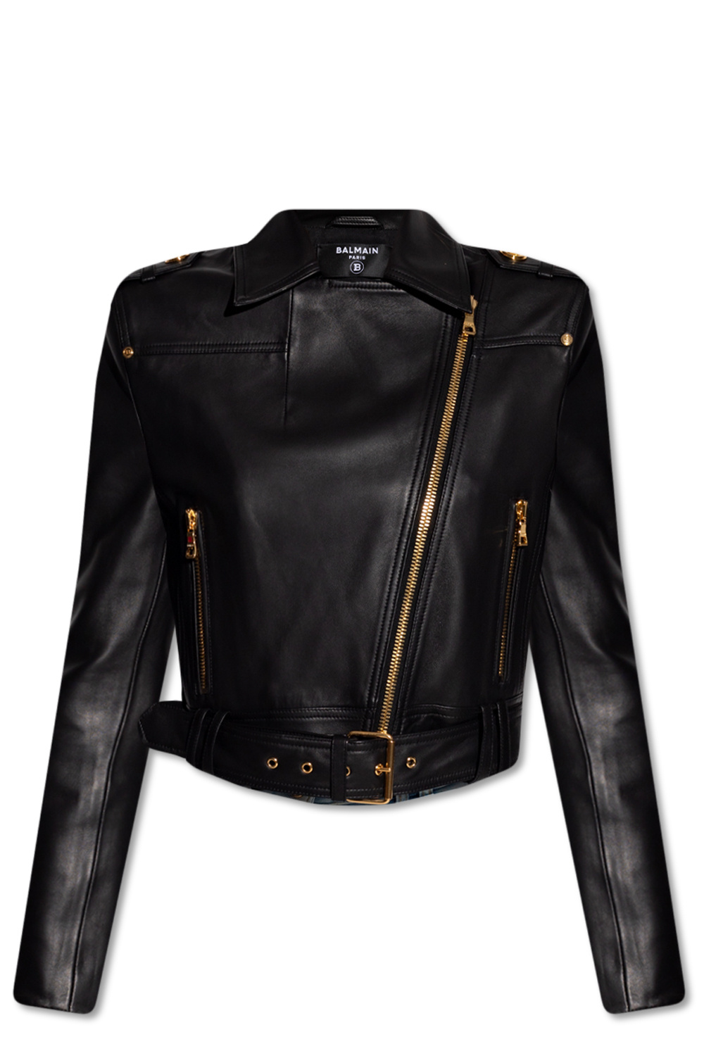 Balmain leather discount jacket sale